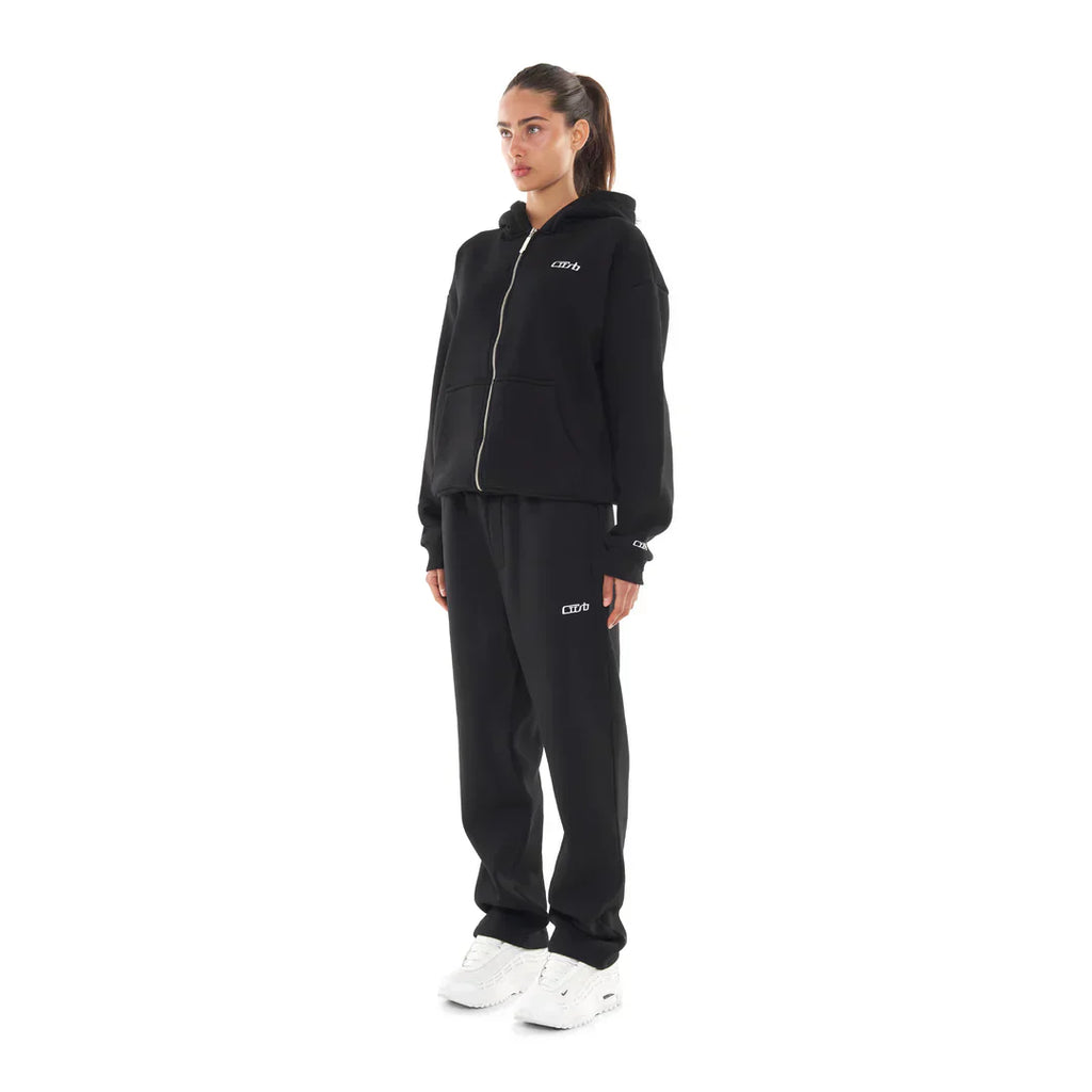 OPEN LEG JOGGER BLACK